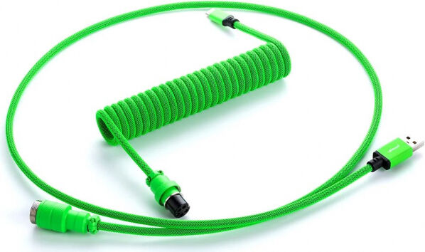 CableMod Pro Coiled Keyboard Cable USB-C zu USB Typ A, Viper Green - 150cm