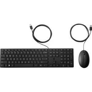 Hewlett Packard HP 9SR36AA - Tastatur-/Maus-Kombination, USB, schwarz