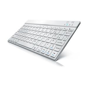 CSL Wireless-Tastatur, Ultra Slim Keyboard, Bluetooth, Aluminium Gehäuse, DE Layout, BT 3.0, weiß