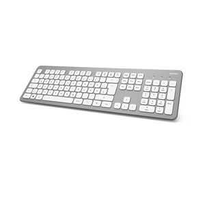 Hama KW-700 Tastatur RF Wireless QWERTZ Deutsch Silber, Weiß