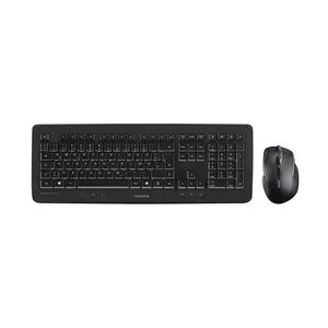 Cherry DW 5100 Tastatur-und-Maus-Set drahtlos 2.4 GHz Layout für Großbritannien Schwarz