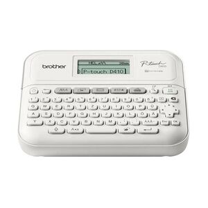 Brother Beschriftungsgerät P-touch TD410 VP, weiß, QWERTZ-Tastatur, im Transportkoffer, inkl. Zubehör