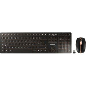 Cherry DW 9100 SLIM Kabellose Maus-Tastaturkombination schwarz US-Layout Eur-Sym