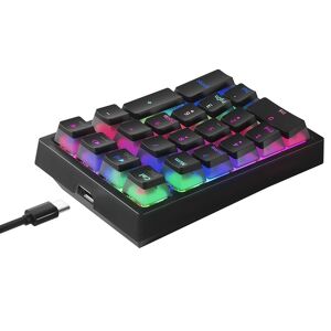 Tomtop Jms Iblancod K10 21 Tasten Kabelgebundene Mechanische Numerische Tastatur Rgb-Hintergrundbeleuchtungseffekt Mechanisch Gelb