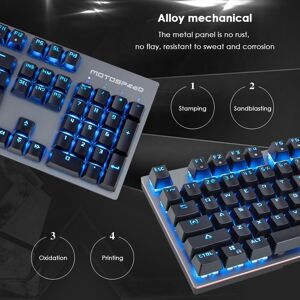 Tomtop Jms Motospeed Gk89 2,4 Ghz Kabellose/usb-Kabelgebundene Mechanische Tastatur Mit Rgb-Hintergrundbeleuchtung, 104 Tasten, Kabellos