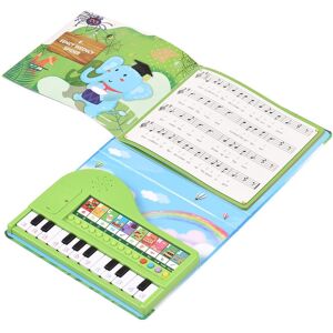 Tomtop Jms Bigfun 20-Tasten-Klavierbuch, Elektronisches Klavier, Tastatur Und Musikbuch, 2-In-1-Klavierliederbuch Mit Integriertem