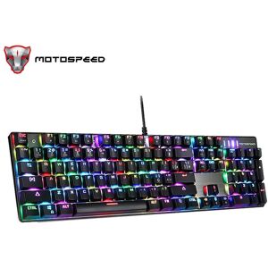 Sh Tech Motospeed Ck104 Gaming Mechanische Tastatur 104 Tasten Rgb Hintergrundbeleuchtung Wired Computer Büro Tastaturen Roten Schalter Für Pc Laptop