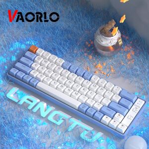 Vaorlo 65 Tasten Drei-Modus-Drahtlose Mechanische Tastatur Bluetooth 5.0 Verbindung Typ-C Wied 2,4 G Usb 0 Latenz Für Spielkompatibles Windows Ios