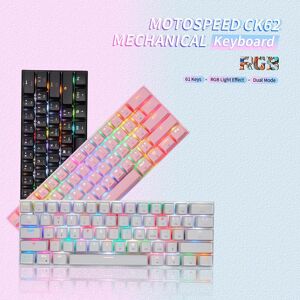 Tomtop Jms Motospeed Ck62 61 Tasten Rgb Mechanische Tastatur Usb Verkabelt Bt Dual Mode Gaming Tastatur Weiß Mit