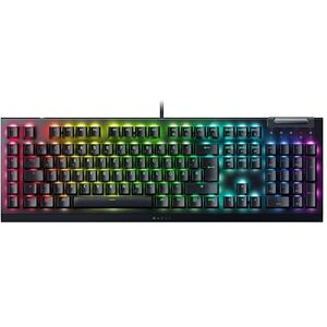 Razer BlackWidow V4 X Mechanische Gaming-Tastatur mit  Chroma RGB (Mechanische  Green Switches, 6 eigene Makro-Tasten, Doubleshot-ABS-Tastenkappen) QWERTY US-Layout   Schwarz