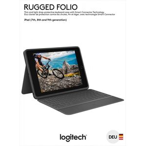 Logitech Tastatur Rugged Folio, Smart Connector, grafit für Apple iPad 10.2