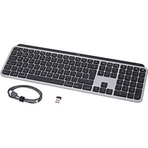 Logitech Mx Keys Für Mac Kabellose Beleuchtete Tastatur Mit Handballenauflage Led-Tasten Bluetooth Usb-C 10 Tage Batterielebensdauer Metallaufbau Apple Macos Uk Qwerty Layout- Graphit