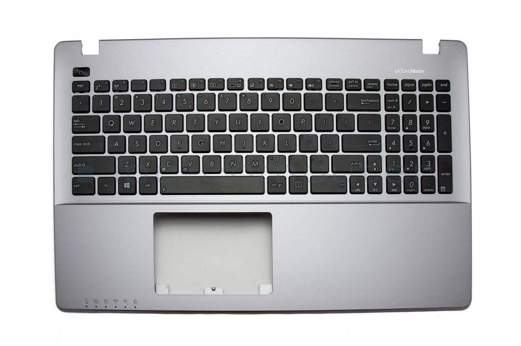 Protek 0KN0-PE1UI13 Tastatur inkl. Topcase US (englisch) schwarz/grau Original