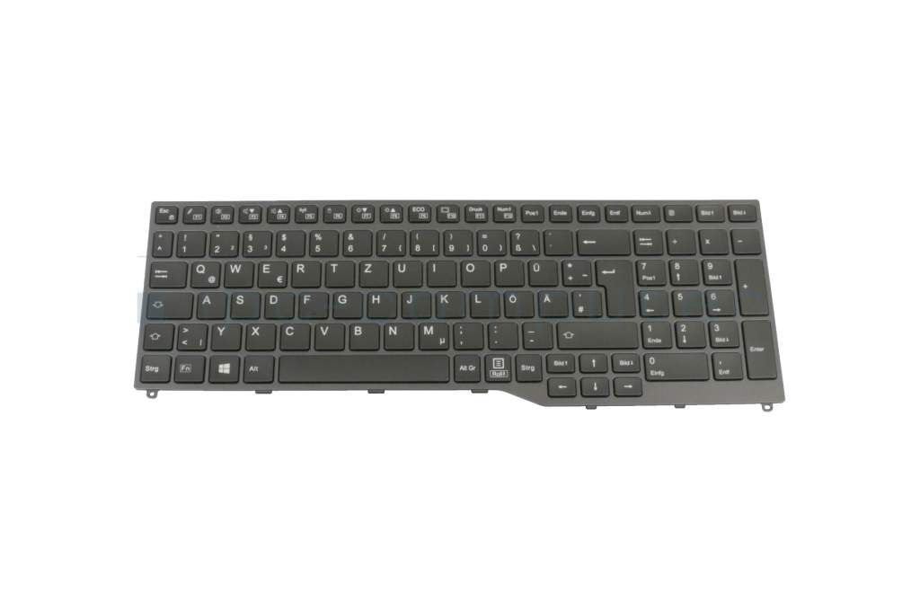 Fujitsu 34067912 Tastatur DE (deutsch) schwarz/grau ohne Backlight Original