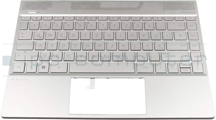 HP L12735-041 Tastatur inkl. Topcase DE (deutsch) silber/silber mit Backlight Original