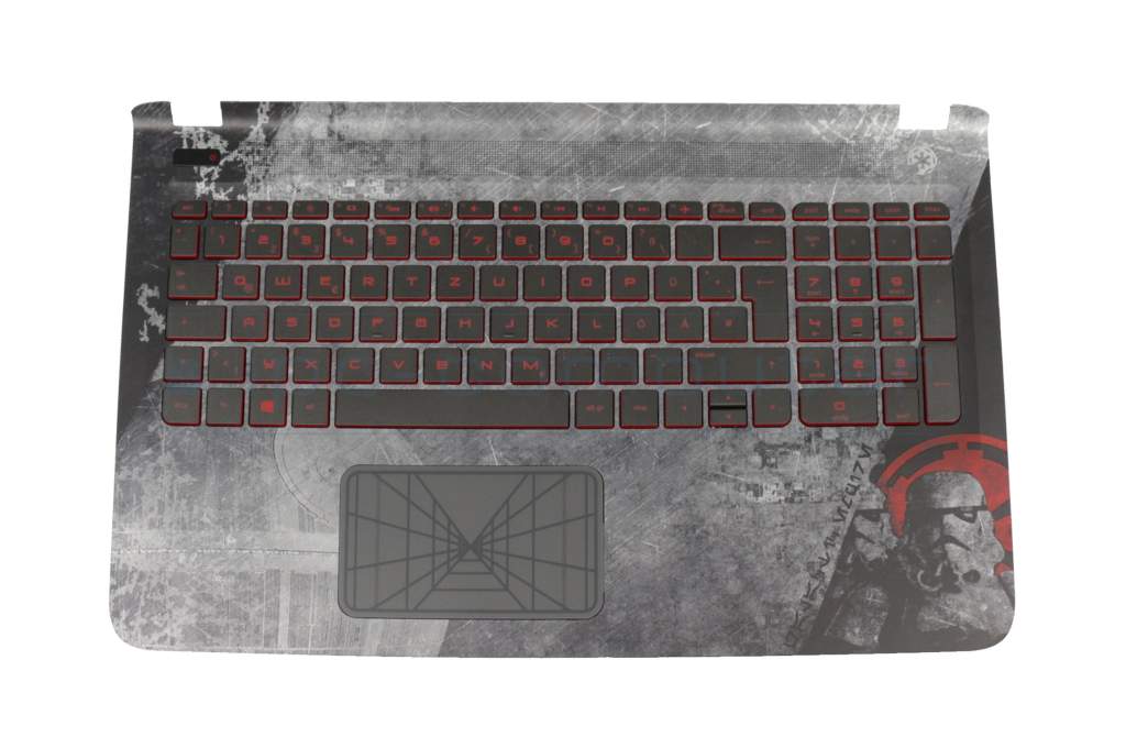HP NSK-CW7BQ Tastatur inkl. Topcase DE (deutsch) schwarz/schwarz mit Backlight Original