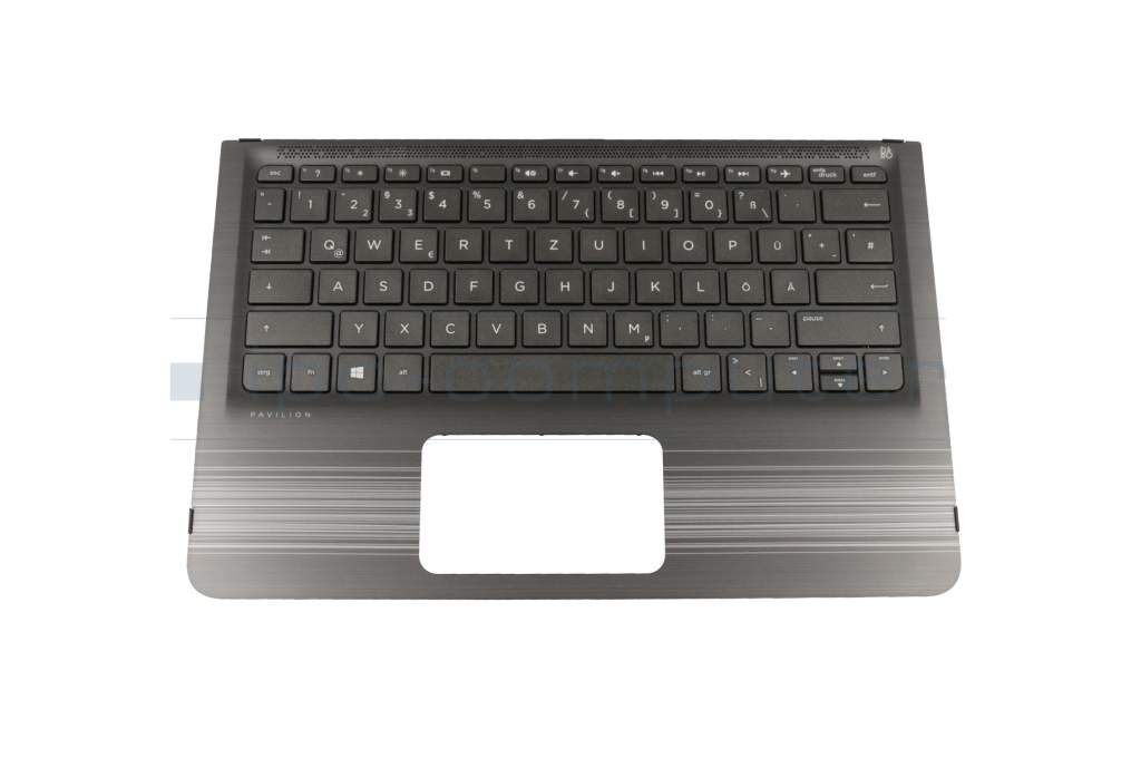HP BFVTN0ALK75FGX Tastatur inkl. Topcase DE (deutsch) grau/schwarz mit Backlight Original