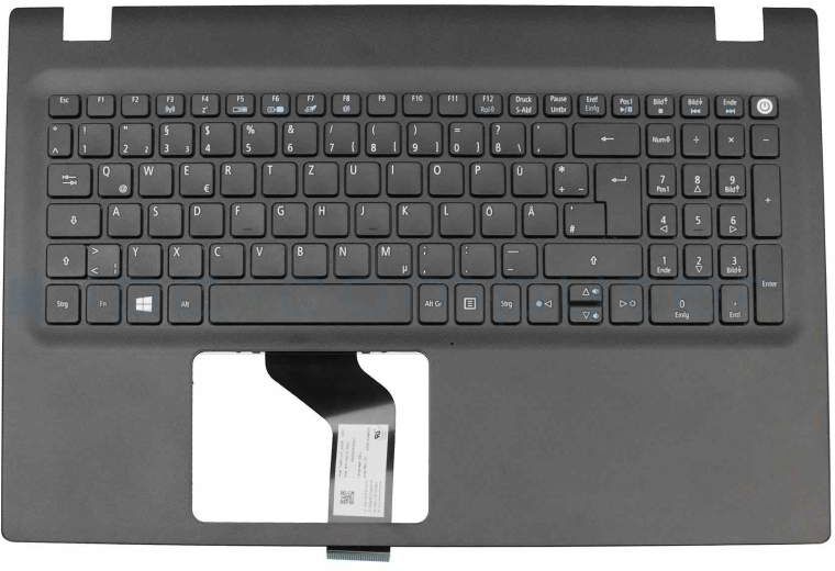 Acer 6B.VBAN7.010 Tastatur inkl. Topcase DE (deutsch) schwarz/schwarz Original