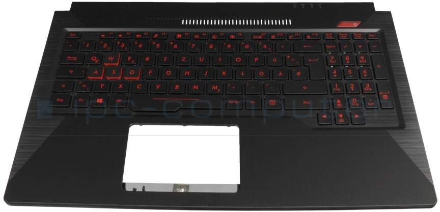 Asus 1KAHZZG0003X Tastatur inkl. Topcase DE (deutsch) schwarz/schwarz mit Backlight Original