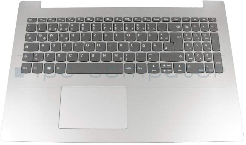 LCFC PK1314F3A19 Tastatur inkl. Topcase DE (deutsch) grau/silber Original