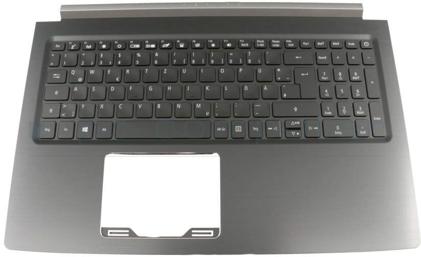 Acer NSK-RELBC 0G Tastatur inkl. Topcase DE (deutsch) schwarz/schwarz mit Backlight Original