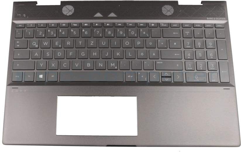 HP L32767-041 Tastatur inkl. Topcase DE (deutsch) grau/grau mit Backlight Original