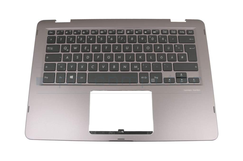 Asus 1KAHZZG0047 Tastatur inkl. Topcase DE (deutsch) schwarz/grau mit Backlight Original