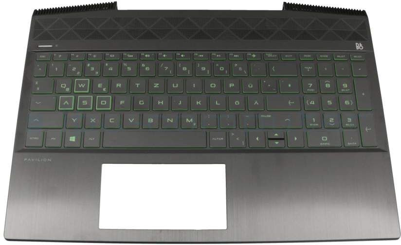 Primax 2B-BBQ08C24B Tastatur inkl. Topcase DE (deutsch) schwarz/schwarz mit Backlight Original