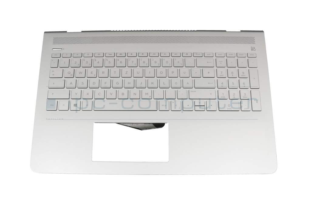 HP 926859-041 Tastatur inkl. Topcase DE (deutsch) silber/silber mit Backlight Original
