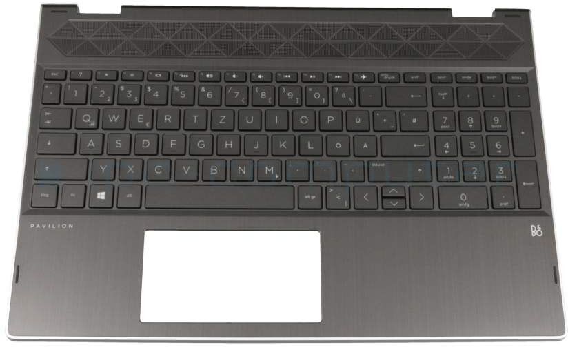 HP L20849-041 Tastatur inkl. Topcase DE (deutsch) schwarz/schwarz mit Backlight Original