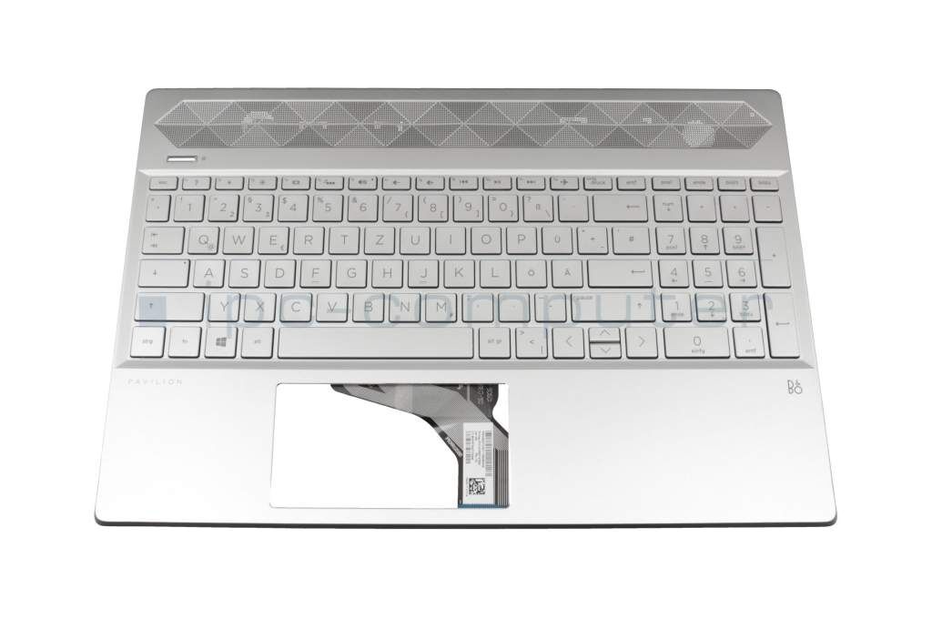 IPC T215CS Tastatur inkl. Topcase DE (deutsch) silber/silber mit Backlight (GTX-Grafikkarte) Original