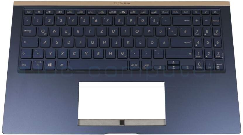 Pegatron 0KN1-9D2GE16 Tastatur inkl. Topcase DE (deutsch) blau/blau mit Backlight Original