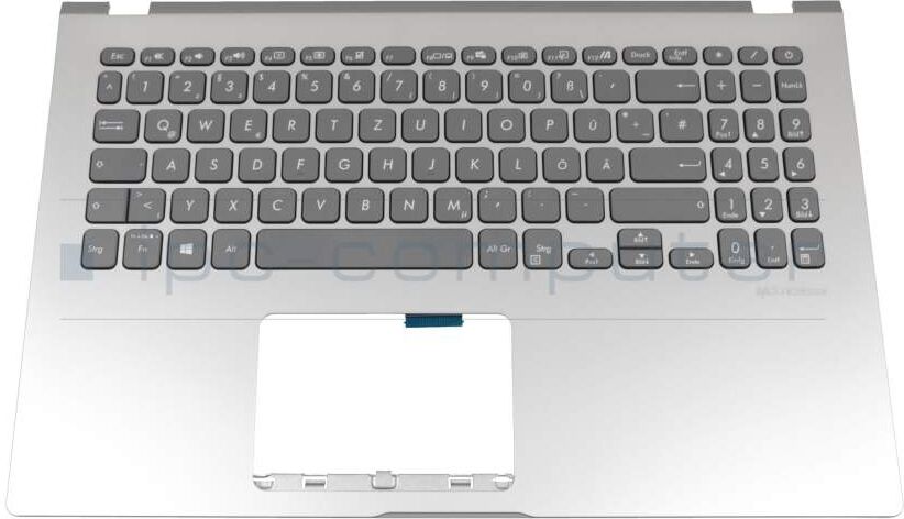 Asus FBXKR010010 Tastatur inkl. Topcase DE (deutsch) grau/silber Original