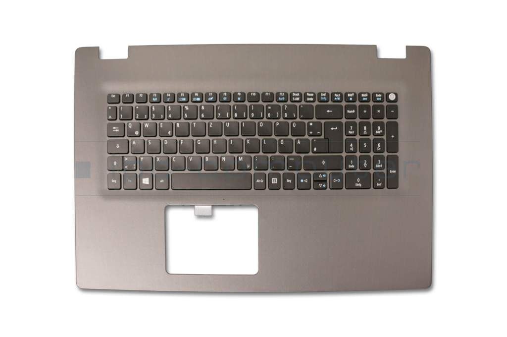 IPC TE572B Tastatur inkl. Topcase DE (deutsch) schwarz/grau mit Backlight Original