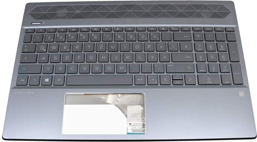 HP L49391-041 Tastatur inkl. Topcase DE (deutsch) anthrazit/anthrazit mit Backlight Original