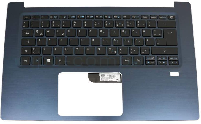 Acer 0KN1-202GE11 Tastatur inkl. Topcase DE (deutsch) schwarz/blau mit Backlight Original