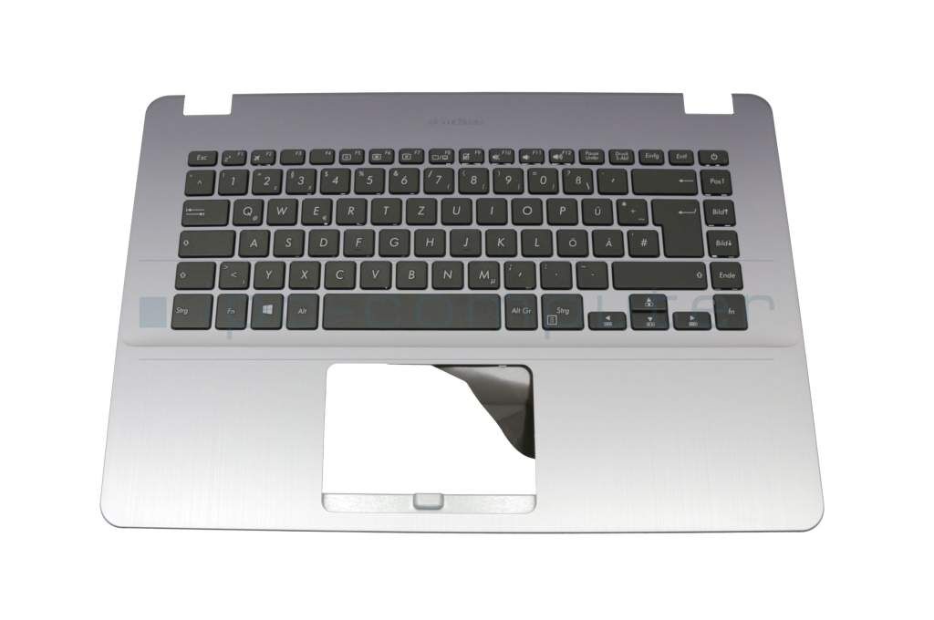 IPC TX505B Tastatur inkl. Topcase DE (deutsch) schwarz/silber Original