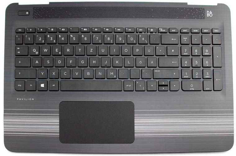 HP 903367-041 Tastatur inkl. Topcase DE (deutsch) schwarz/schwarz Original