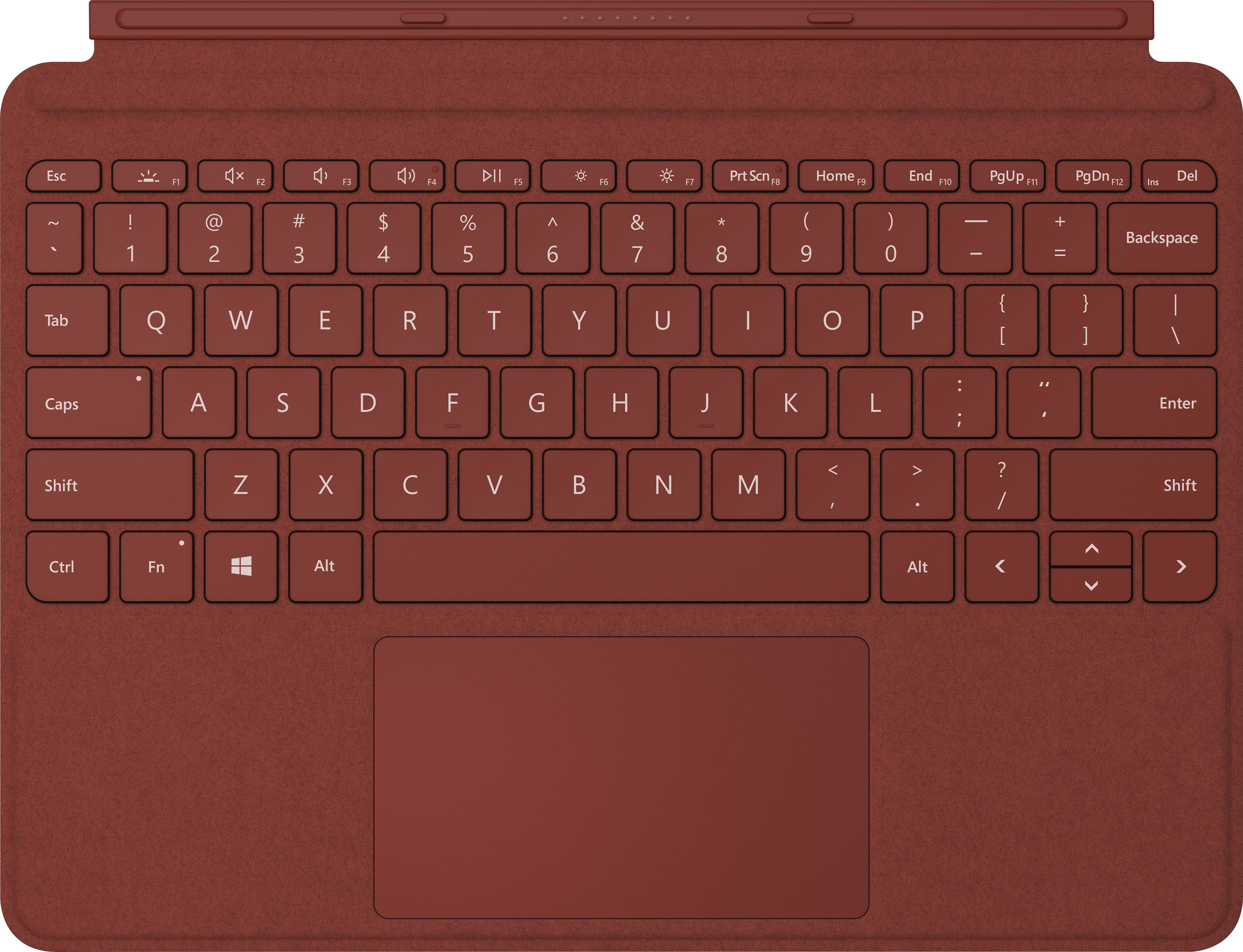 MICROSOFT Tastatur "Surface Go Signature Type Cover" Tastaturen rot (mohnrot) Tastaturen