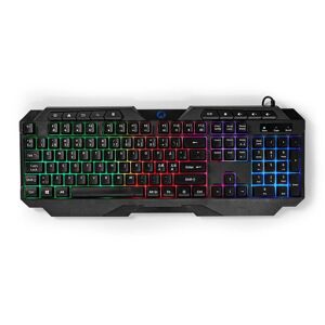 Nedis Wired Gaming Keyboard   USB Type-A   Membrane Nøgler   LED   QWERTY   ND layout   USB Drevet   Strømkabellængde: 1.30 m   Multimedia