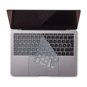 Philbert MacBook (A1534 / A1708) Keyboard Cover m. Dansk Tastatur - Transparent / Sort