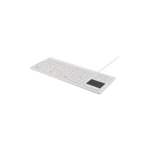 DELTACO TB-506 - Tastatur - med touchpad - USB - Nordisk - hvid