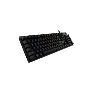 Logitech Gaming G512 - Tastatur - bagbelyst - USB - US International - tastkontakt: GX Brown Tactile - kulsort