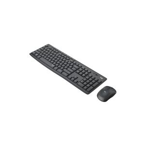 Logitech MK295 Silent - Tastatur og mus-sæt - trådløs - 2.4 GHz - US International - grafit