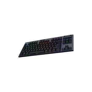 Logitech G915 TKL Tenkeyless LIGHTSPEED Wireless RGB Mechanical Gaming Keyboard - Tastatur - bagbelyst - USB, Bluetooth, 2.4 GHz - Nordisk - tastkont