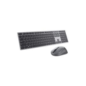 Dell Premier Wireless Keyboard and Mouse KM7321W - Tastatur og mus-sæt - trådløs - 2.4 GHz, Bluetooth 5.0 - QWERTY - US International - titan grå - for Latitude 5320, 5520