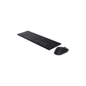 Dell Pro KM5221W - Retail Box - tastatur og mus-sæt - trådløs - 2.4 GHz - QWERTY - US International - sort