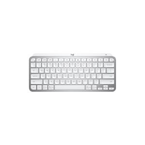 Logitech®   MX Keys Minimalist Wireless Illuminated Keyboard - Tastatur - trådløs - 2.4 GHz - Pale Grey - NORDISK