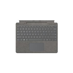 Microsoft Surface Pro Signature Keyboard - Tastatur - med touchpad, accelerometer, Surface Slim Pen 2 opbevaring og opladningsbakke - QWERTY - nordisk (dansk/finsk/norsk/svensk) - platinum - kommerciel - for Surface Pro 8, Pro X