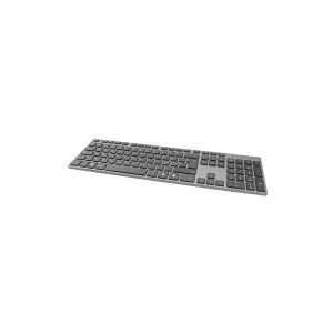 DELTACO TB-802 - Tastatur - trådløs - 2.4 GHz - QWERTY - Pan Nordic - mørkegrå